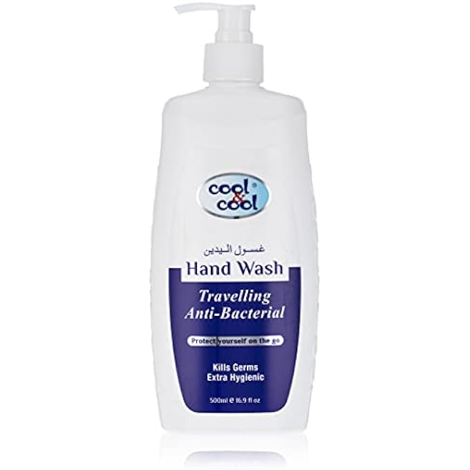 Cool & Cool ANTIBACTERIAL TRAVELLING HAND WASH 500 ML - SOFT, GENTLE FORMULA ENRICHED WITH VITAMIN E, CONVENIENT FOR TRAVEL - Image 1